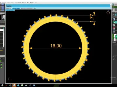 Luxury Baguette and Round Diamond Eternity Ring for Women 3025 3D print model