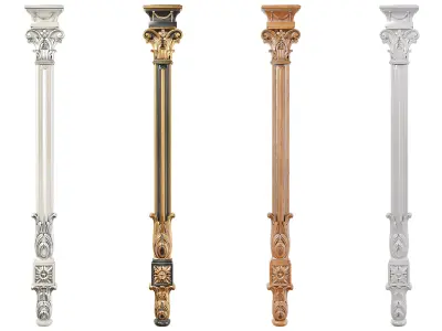 Classic pilaster 08 3D model