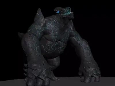 Leatherback Kaiju 3d model 3D model