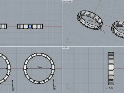 Wedding ring model 948 3D print model