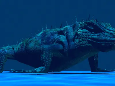 Marine iguana model Low-poly 3D model