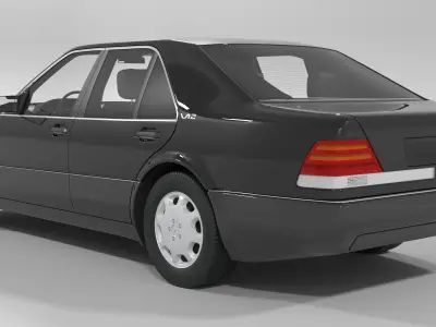 Mercedes Benz S Class W140 600SE 3D model