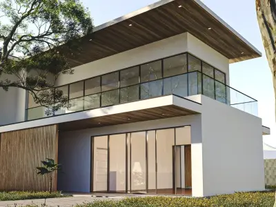 Morden House 01 Low-poly 3D model