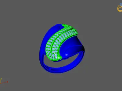 Women Ring 3D print model 12
