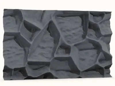 Mossy Cobblestone Wall Asset 3D model