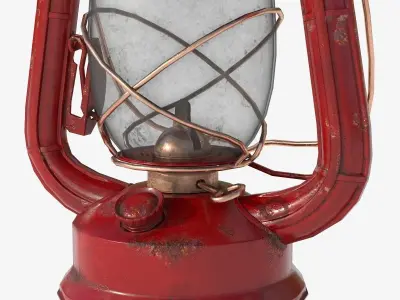 Oil Lantern Low-poly 3D model
