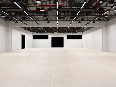 Warehouse empty space 3D model