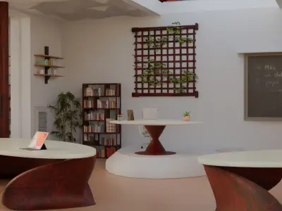 Modern Classroom for six people Free 3D model