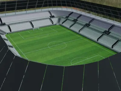 Football Stadium Low-poly 3D model order