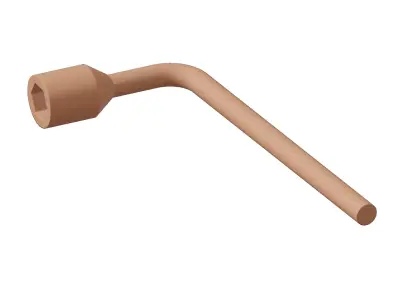 Plastic Truck Lug Wrench Toy 3D model