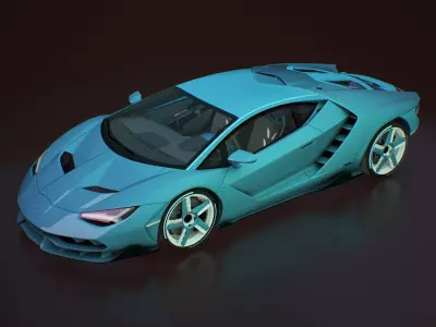 Generic Modern Dynamic Future Racing Supercar 3D model