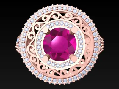 Diamond Ring - Womens Rings - N223221 3D print model