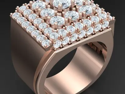 Luxury Men Rings Designs 4MR079 3D print model