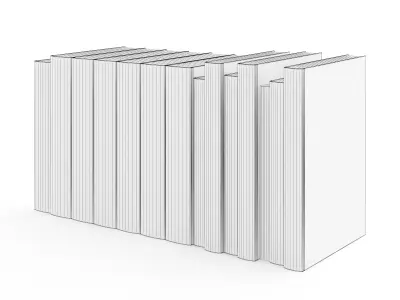 Books Set chess book 3D model