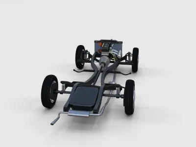 Mercedes Benz 190SL Full Chassis rev 3D model