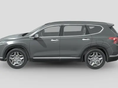 Hyundai Santa Fe 2021 Low-poly 3D model