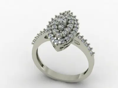 engagement ring 3D print model 19