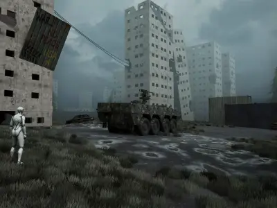 Conflict War Zone Unreal engine game Environment Low-poly 3D model