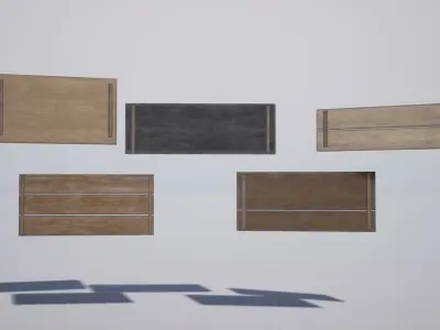 Pannel War Low-poly 3D model