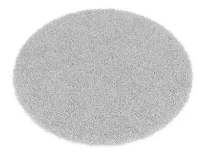 Round Light Grey Rugr 3D model