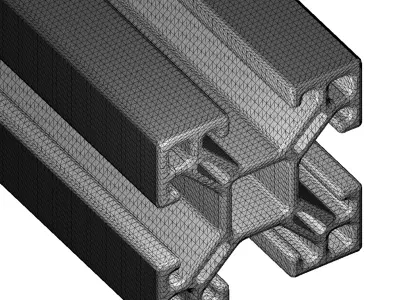 Square Aluminium Profile 3D print model