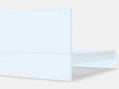 MALM Bed frame high 96 Low-poly 3D model