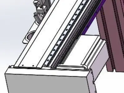 three-axis screw rod module 3D model