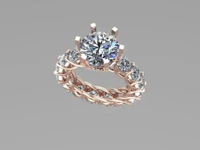 Full Diamond ring NN071 3D print model