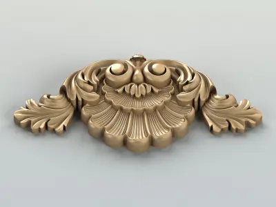 Carved decor central 045 3D model