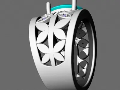 jewelry butterfly gold ring 3d model 3D print model
