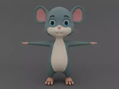 Mouse Low-poly 3D model