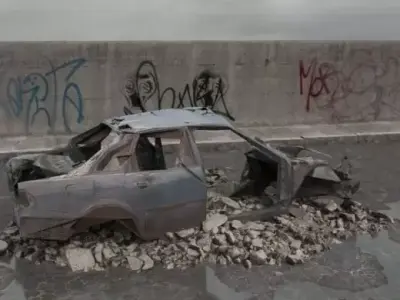 destroyed car 075 am165 3D model