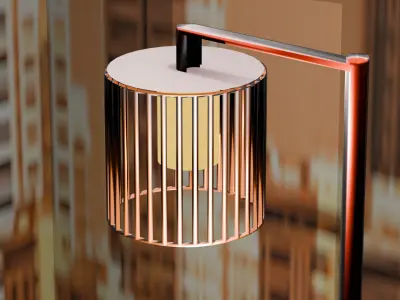 Modern Hanging Floor Lamp 3D Model Free low-poly 3D model
