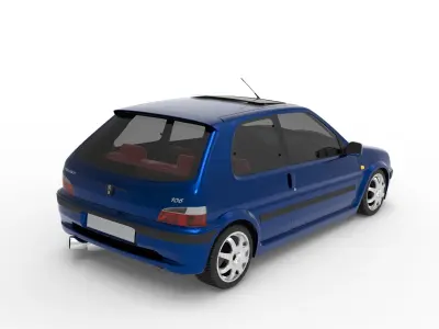 PEUGEOT 106 GTI 1997 - IN INTERIOR FULL 3D  3D model