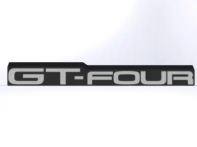 GT-FOUR BADGE ST165 Free 3D print model