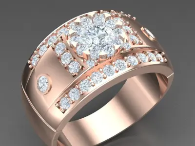 Luxury Men Rings Designs 6MR018 3D print model