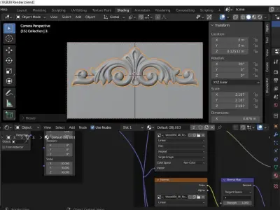 Flower decarative for wood carving 3D print model