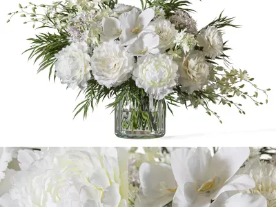 Flower Set 108 Chic Petal Display 3D model