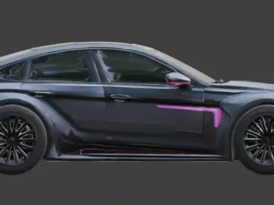 High-Performance Sports Sedan 3D Model Low-poly 3D model