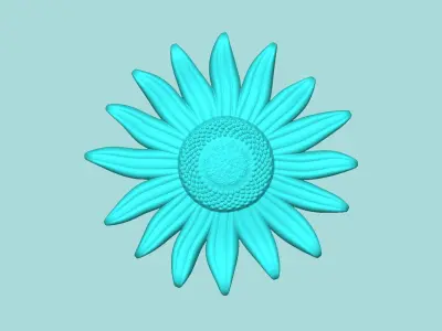Sunflower 04 - Silicone Mold Maker - Template 3D print model