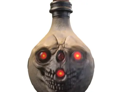 Infernal Skull Flask 3D model