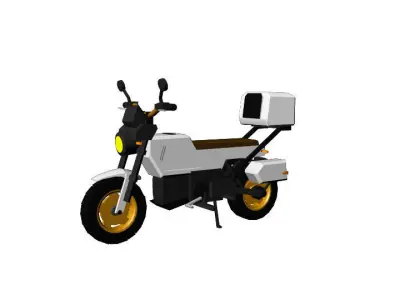 Sporty Cruiser Motorcycle Low-poly 3D model