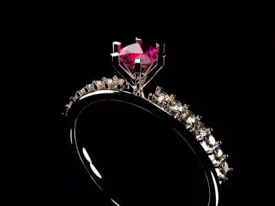 3D Diamond Ring 3D model