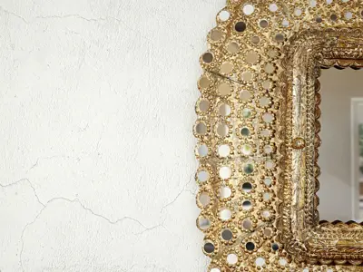 Gilt Wood Moorish Peacock Mirror 3D model