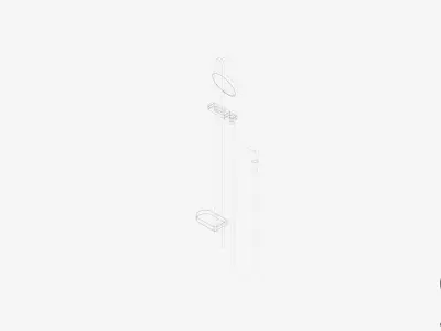 Shower - Rail - Luxury - Feather Low-poly 3D model