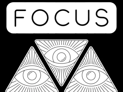 Third Eye Focus Neon Signs 3D model