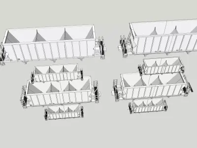NSC Aggregate Hoppers N and HO Scales 3D print model