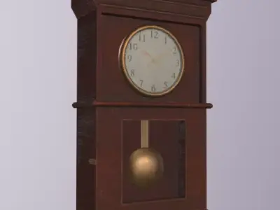 Clock Stand Square Low-poly 3D model
