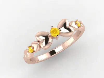 heart ring 3D print model 4