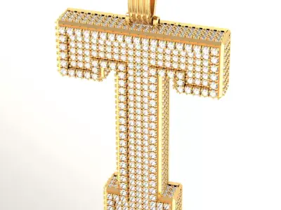 Pedant Letter T SUPREME LEAGUE OF MAN S 3D print model